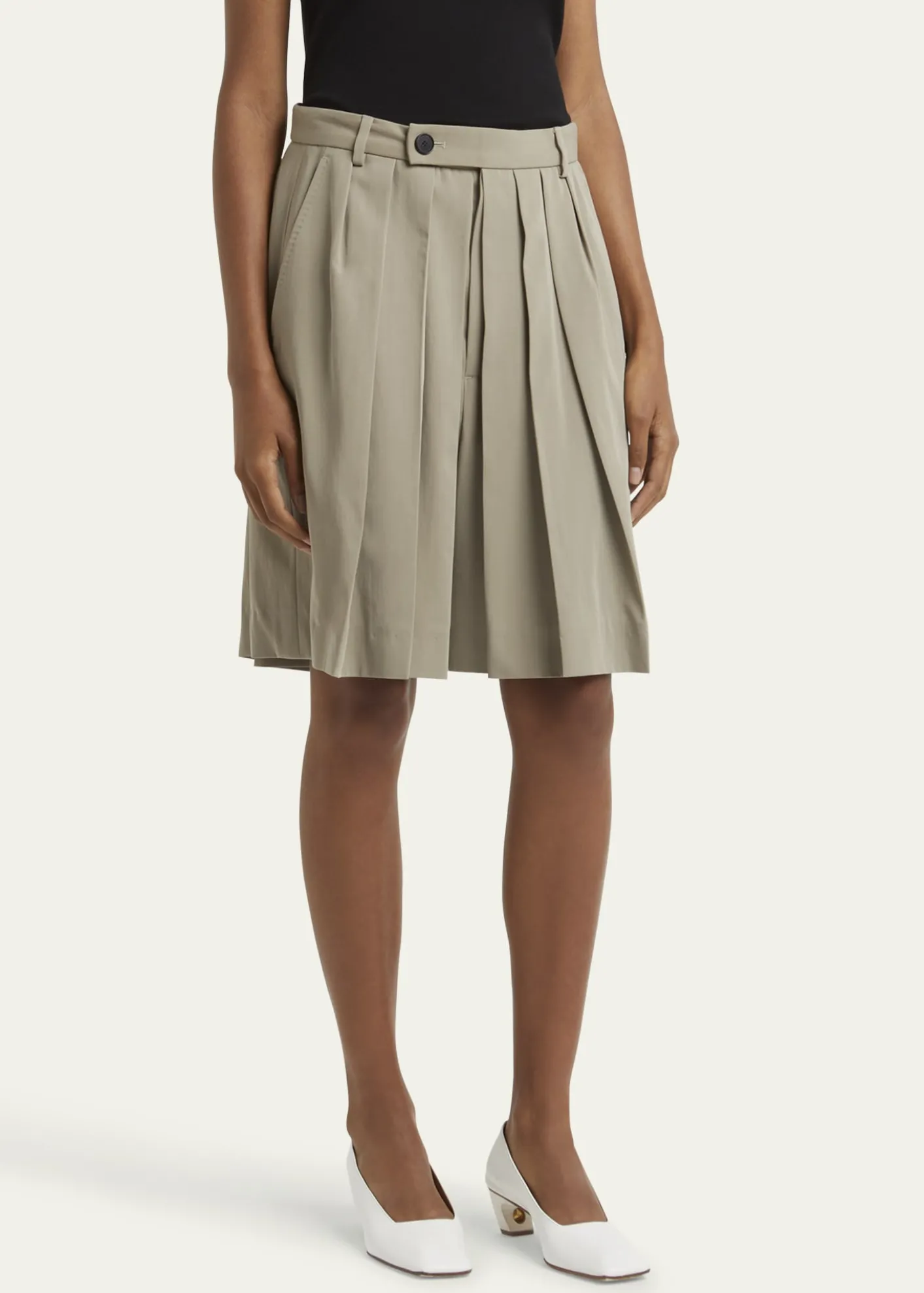 SETCHUHakama Pleated Wool Shorts
