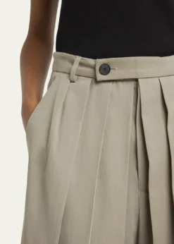 SETCHUHakama Pleated Wool Shorts