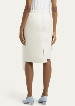 SETCHULayered Asymmetric Silk Wool Midi Skirt