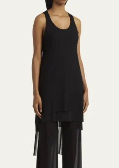 SETCHULayered Sheer Mini Tank Dress