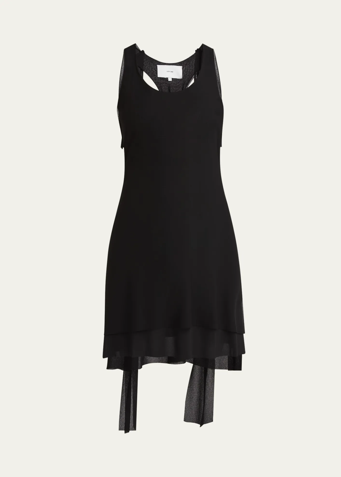 SETCHULayered Sheer Mini Tank Dress