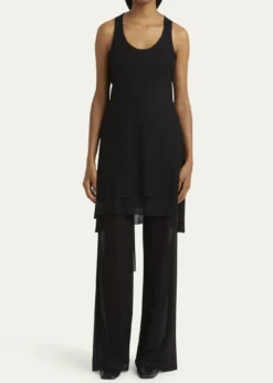 SETCHULayered Sheer Mini Tank Dress