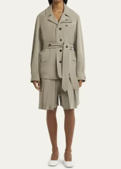 SETCHUTravel Self-Tie Wool Safari Jacket