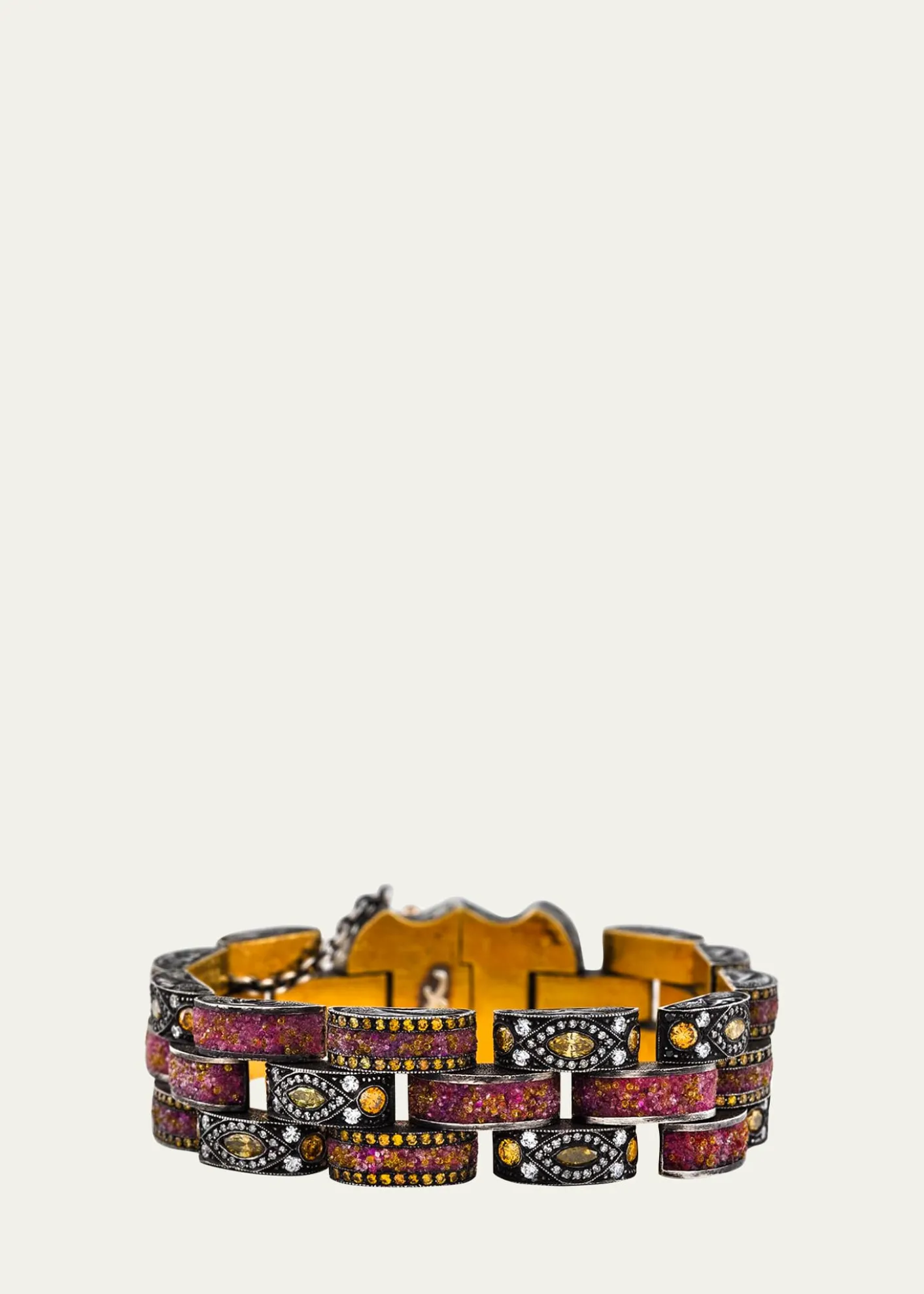 Sevan Bicakci24K Multi-Diamond Rose Tank Bracelet