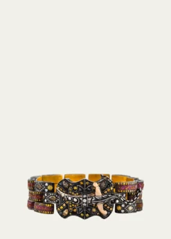 Sevan Bicakci24K Multi-Diamond Rose Tank Bracelet