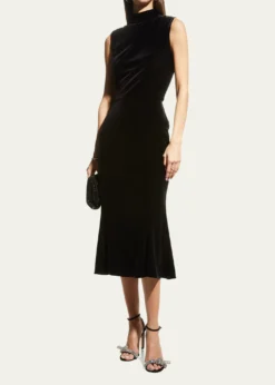 ShoshannaAudrey Sleeveless Velvet Dress
