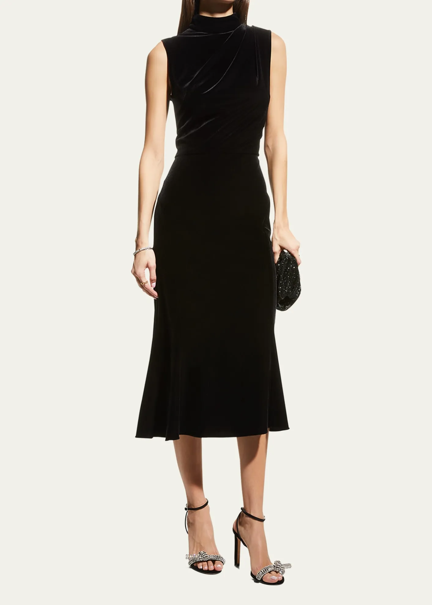 ShoshannaAudrey Sleeveless Velvet Dress