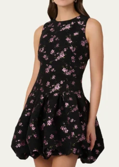 ShoshannaRaffaella Velvet Jacquard Bubble Mini Dress