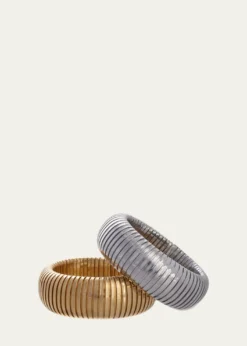 Sidney Garber18K White Gold Domed Cuff Bracelet