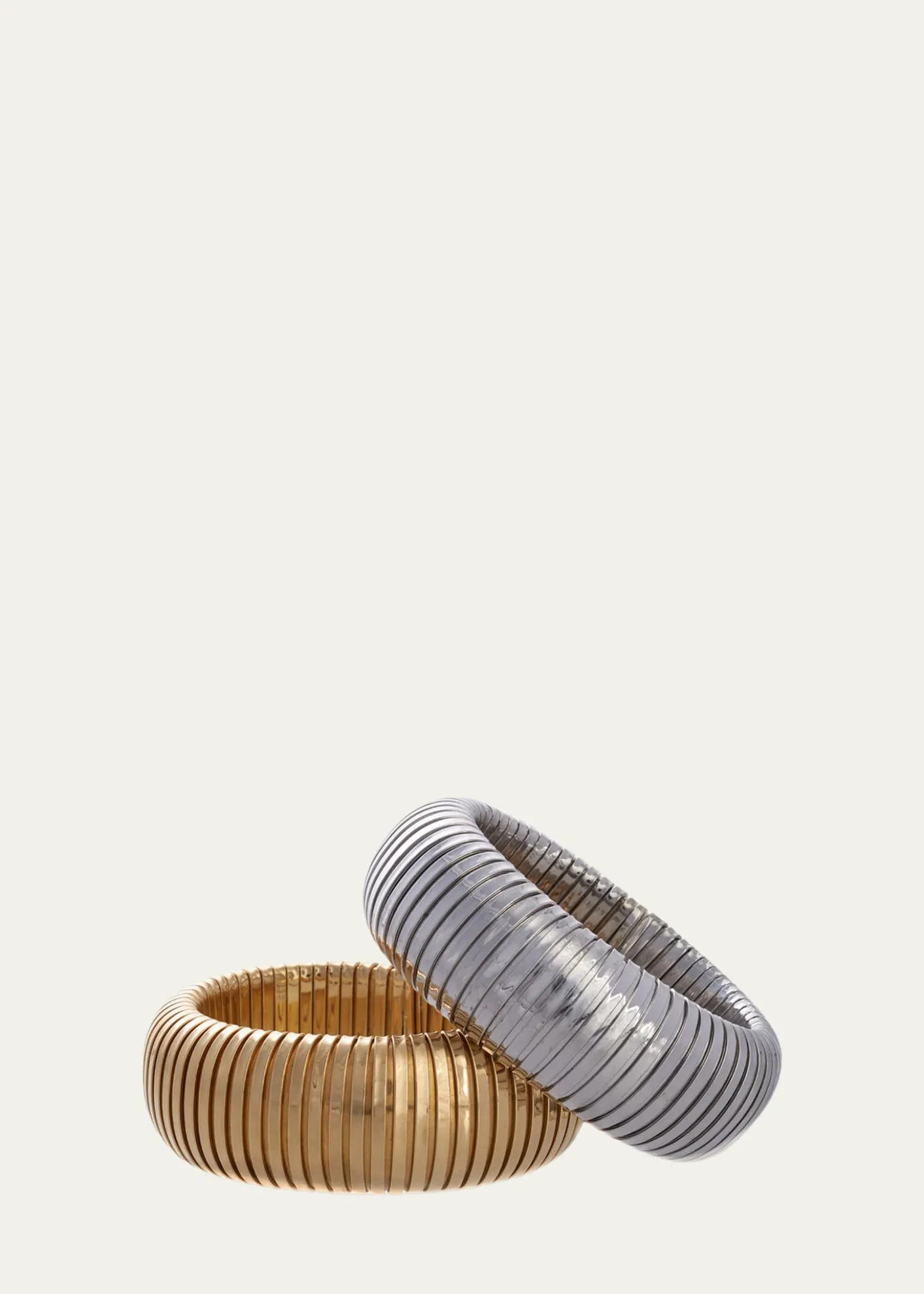 Sidney Garber18K White Gold Domed Cuff Bracelet