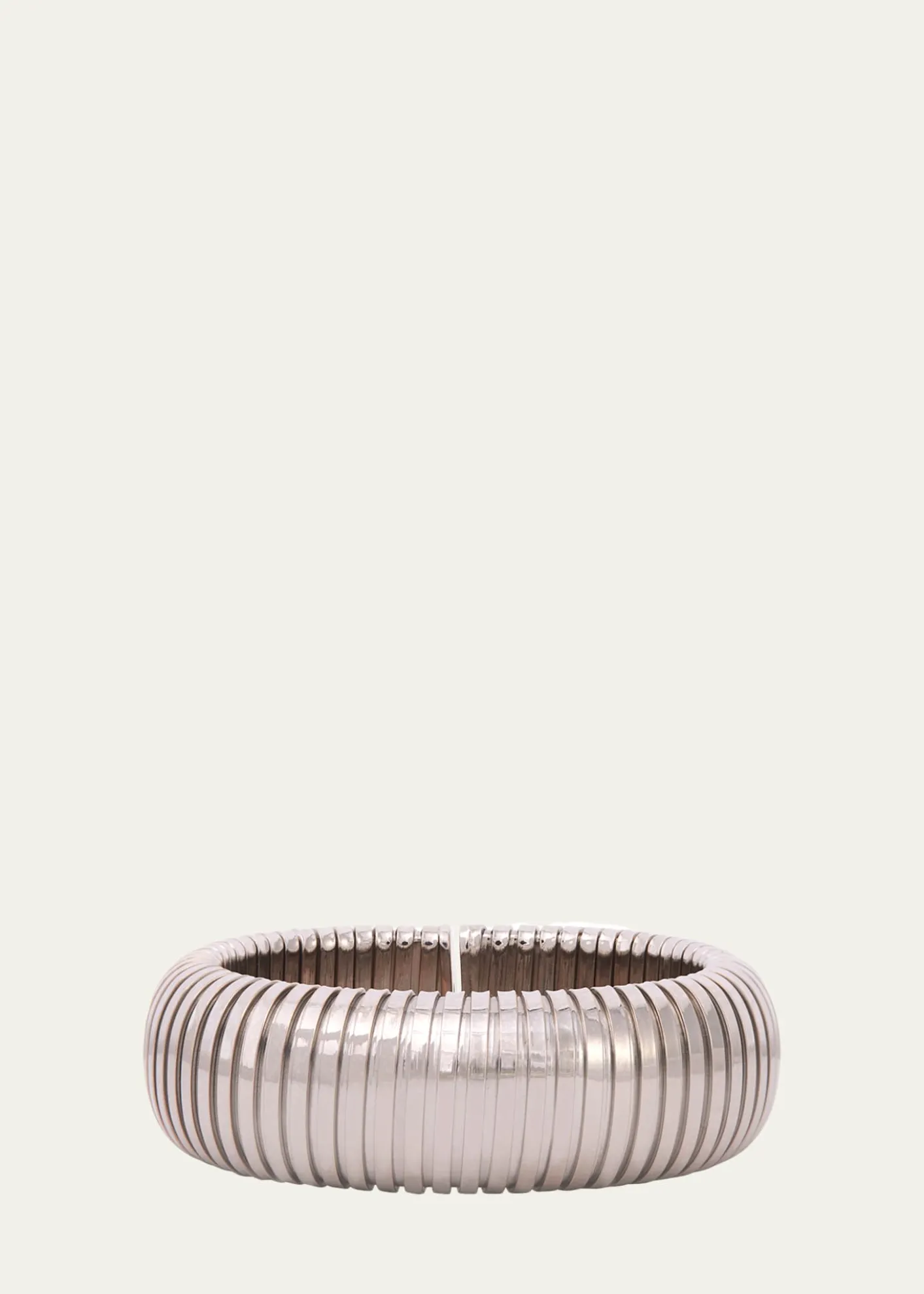 Sidney Garber18K White Gold Domed Cuff Bracelet