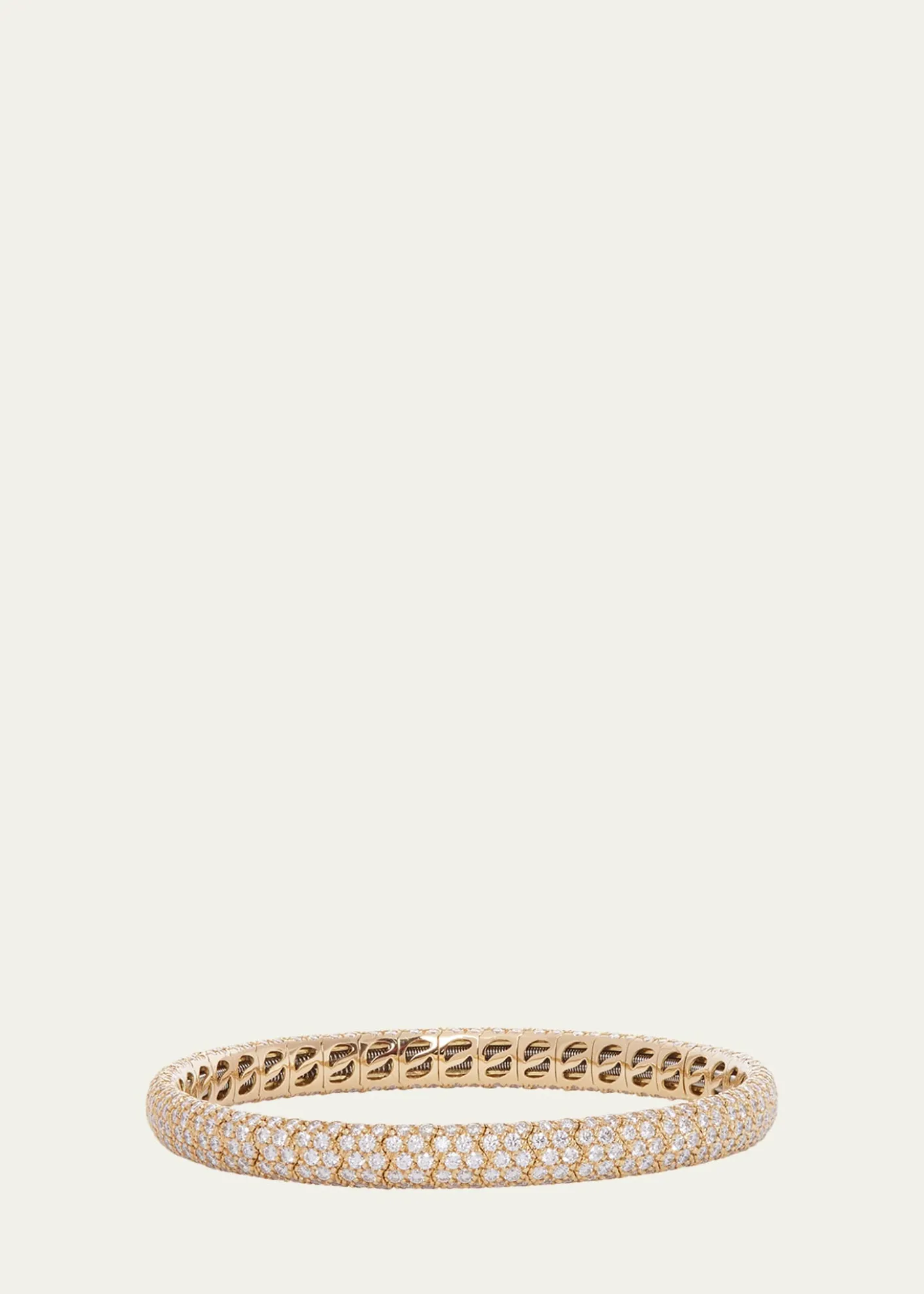 Sidney Garber18K Yellow Gold Diamond Narrow Pave Stretch Bracelet