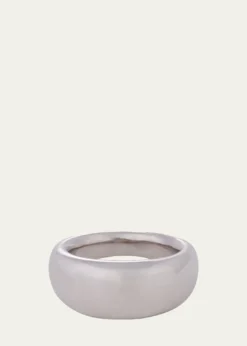 Sidney Garber18K White Gold 10mm French Dome Ring