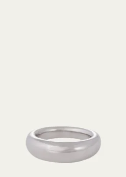 Sidney Garber18K White Gold 7mm French Dome Ring