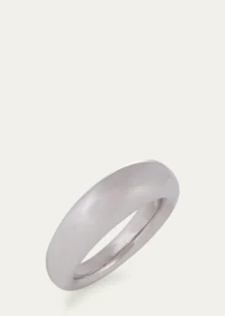 Sidney Garber18K White Gold 7mm French Dome Ring