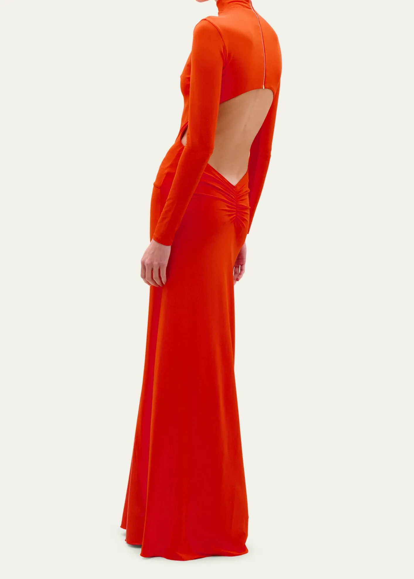 Silvia TcherassiBirdy Twisted Cutout Long-Sleeve Maxi Dress