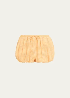 SIMKHAIAddie Textured Gingham Bubble Shorts