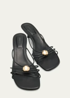 SIMKHAIAmaya Strappy Leather Kitten-Heel Sandals