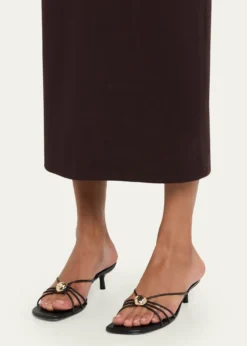 SIMKHAIAmaya Strappy Leather Kitten-Heel Sandals