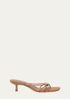 SIMKHAIAmaya Strappy Suede Kitten-Heel Sandals