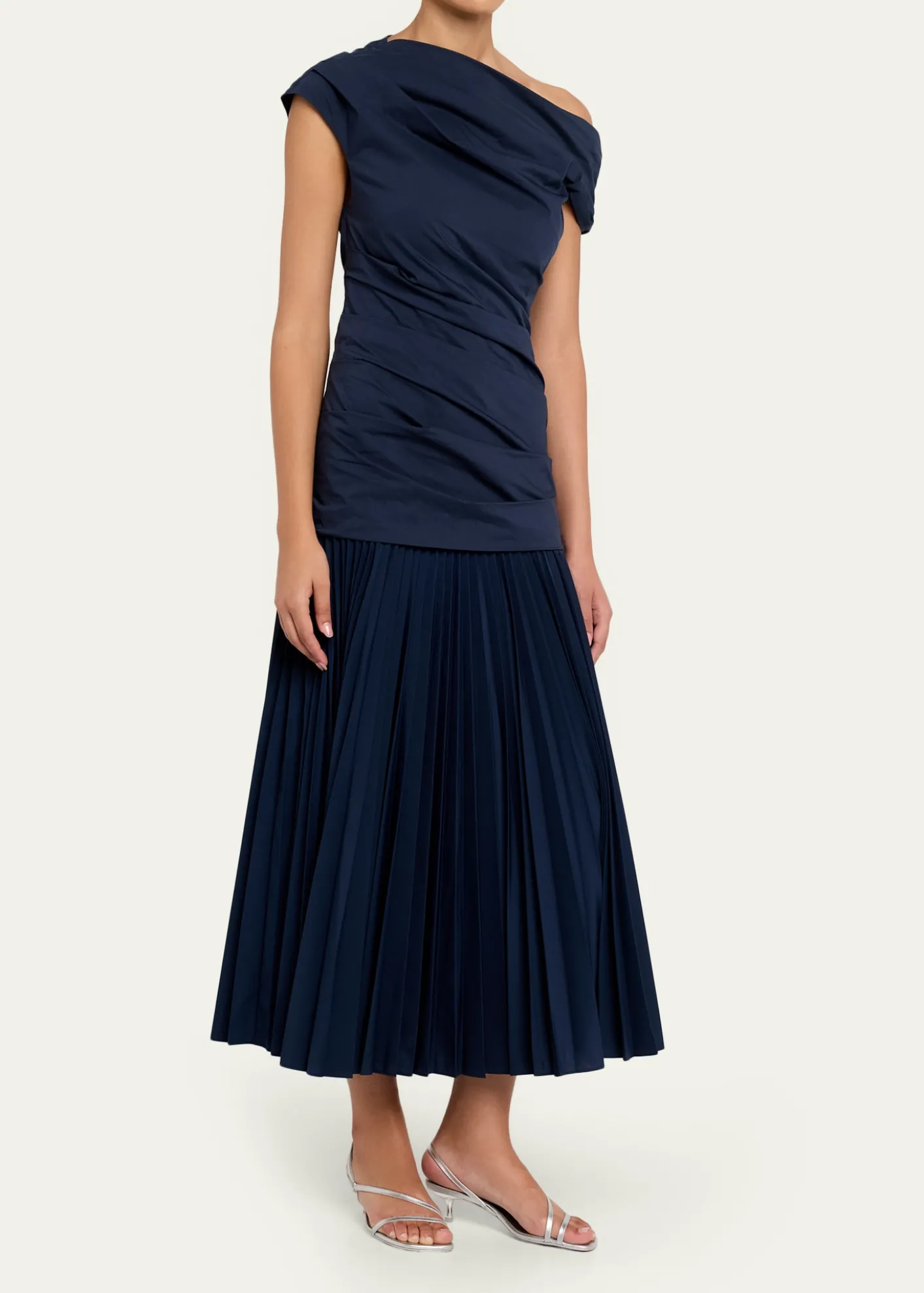 SIMKHAIAmmalie Mixed-Media Midi Dress