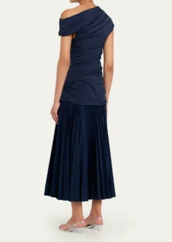 SIMKHAIAmmalie Mixed-Media Midi Dress