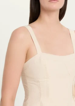 SIMKHAIApril Cotton Faille Bustier Top