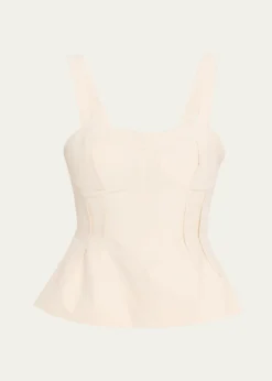 SIMKHAIApril Cotton Faille Bustier Top