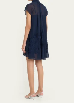 SIMKHAIAveil Embroidered Organza Mini Dress