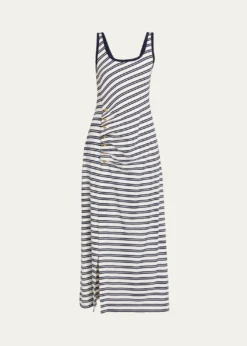 SIMKHAIBecker Striped Cotton Jersey Maxi Dress