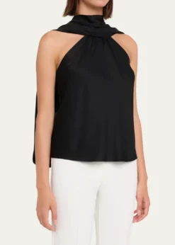 SIMKHAIBella Sleeveless Satin Cape Top