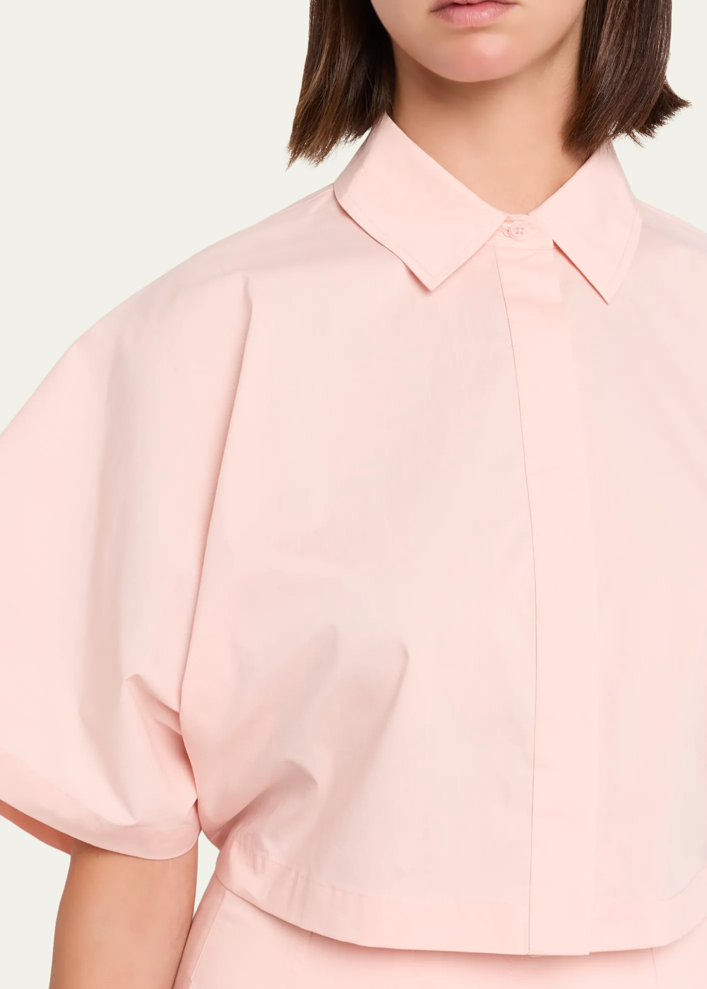SIMKHAIBlair Cropped Short-Sleeve Shirt
