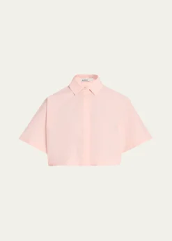 SIMKHAIBlair Cropped Short-Sleeve Shirt