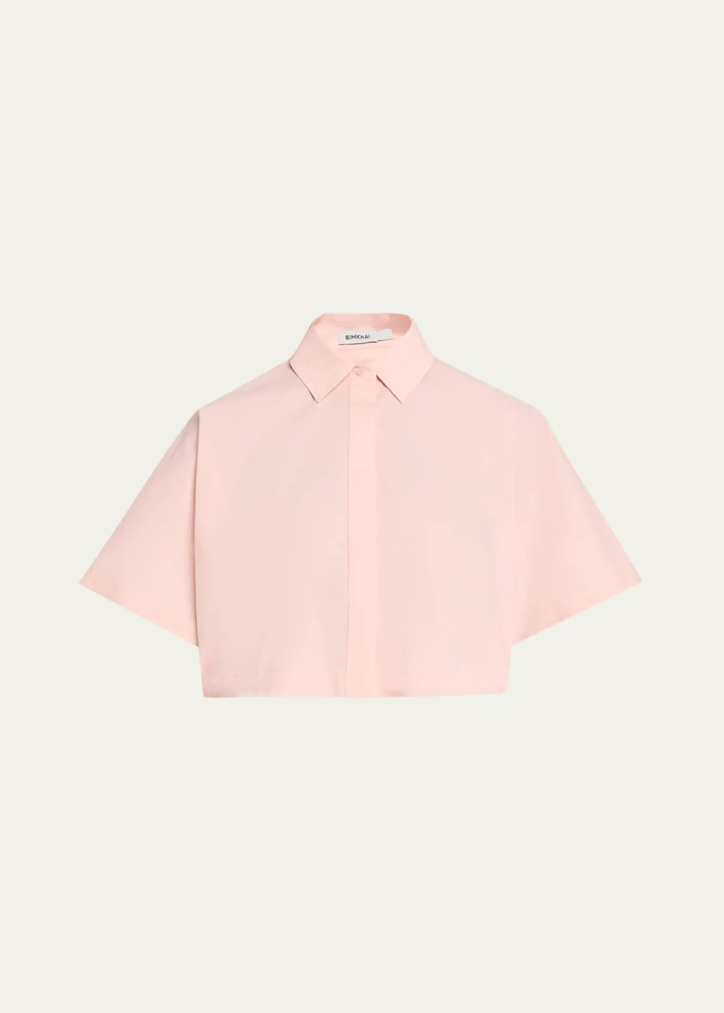 SIMKHAIBlair Cropped Short-Sleeve Shirt