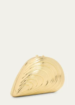 SIMKHAIBridget Mini Metal Oyster Shell Clutch Bag