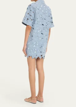 SIMKHAICalyn Embroidered Denim Mini Dress