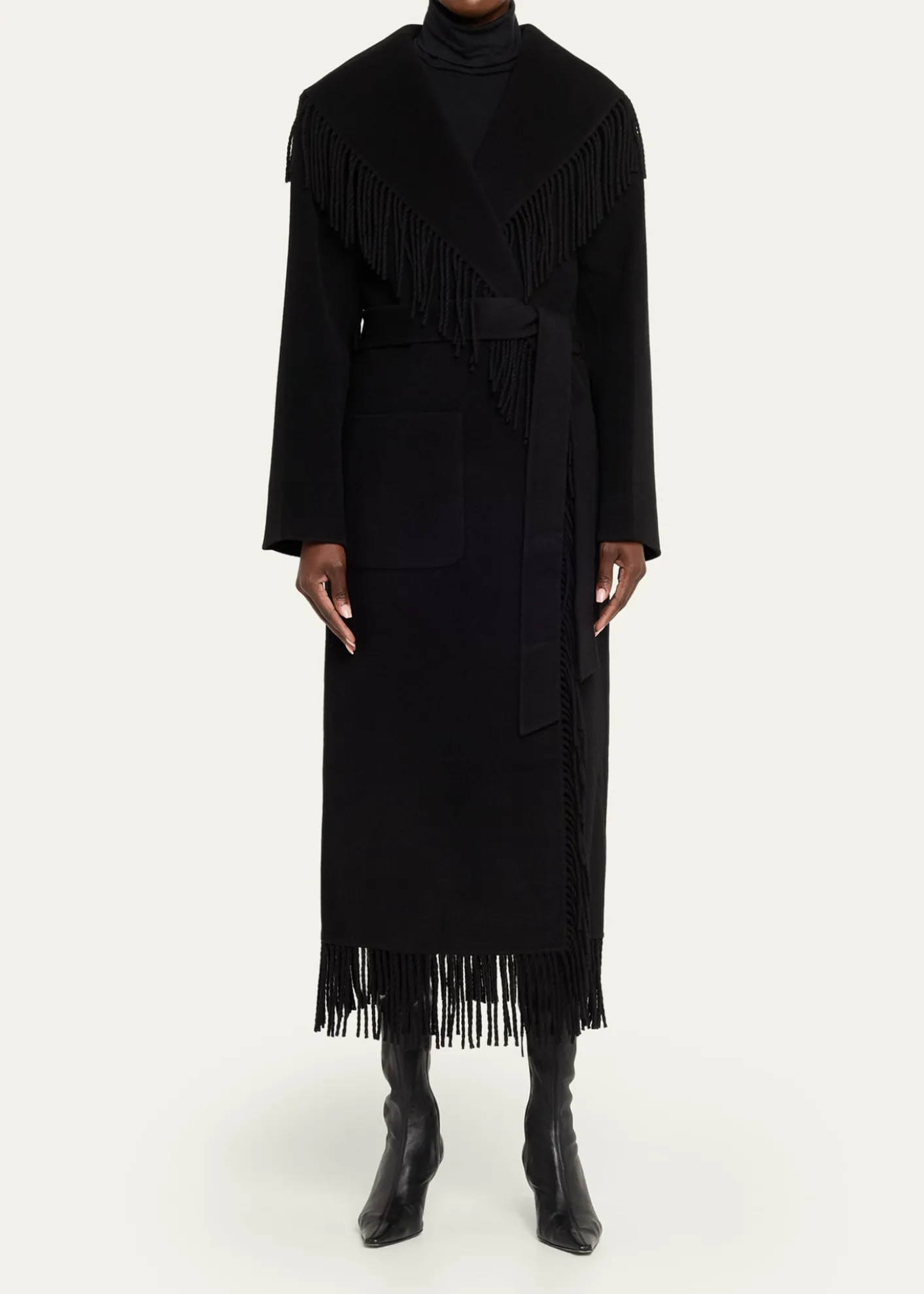 SIMKHAICarrie Belted Fringe Robe Coat