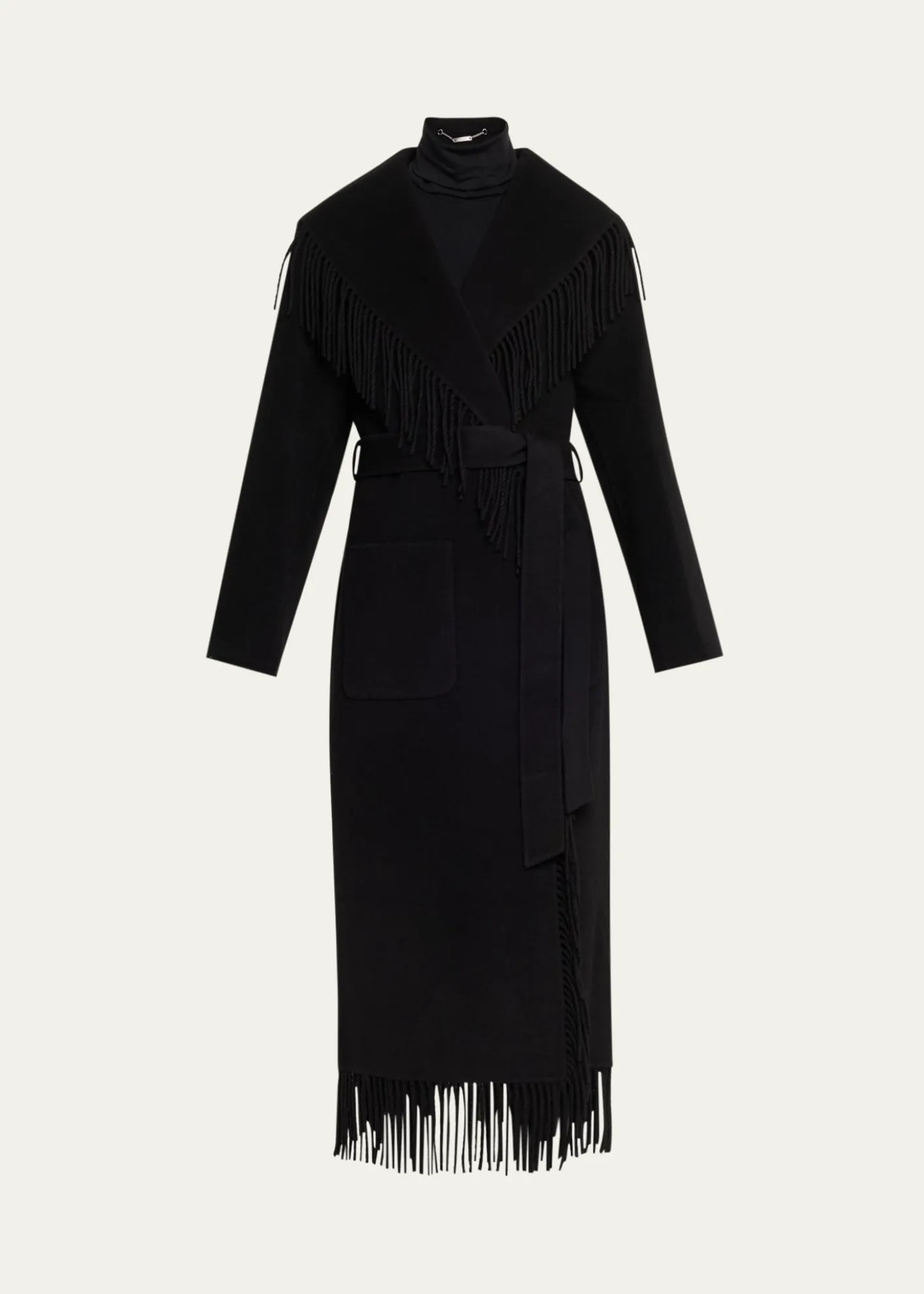 SIMKHAICarrie Belted Fringe Robe Coat