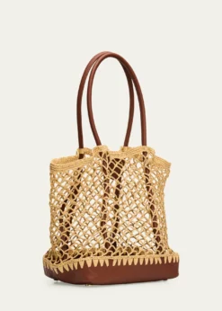 SIMKHAICaspian Open-Work Raffia Tote Bag