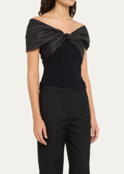 SIMKHAICeliana Combo Off-The-Shoulder Top