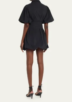 SIMKHAICleo Polin Balloon-Sleeve Pleated Mini Dress