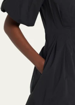 SIMKHAICleo Polin Balloon-Sleeve Pleated Mini Dress