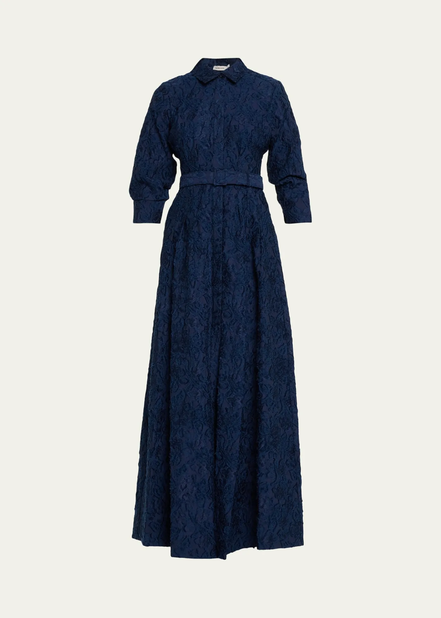 SIMKHAICourtney Belted Organza Jacquard Gown