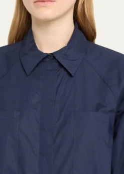 SIMKHAICrissy Puff-Sleeve Cotton Poplin Mini Shirtdress