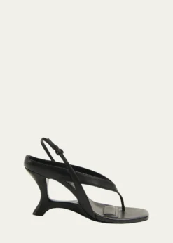 SIMKHAIDarya Leather Wedge Thong Sandals