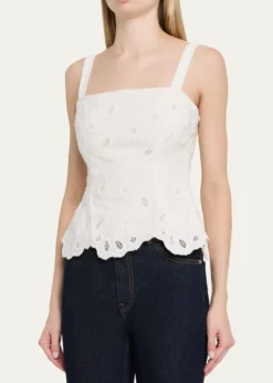 SIMKHAIDelaney Embroidered Bustier Top