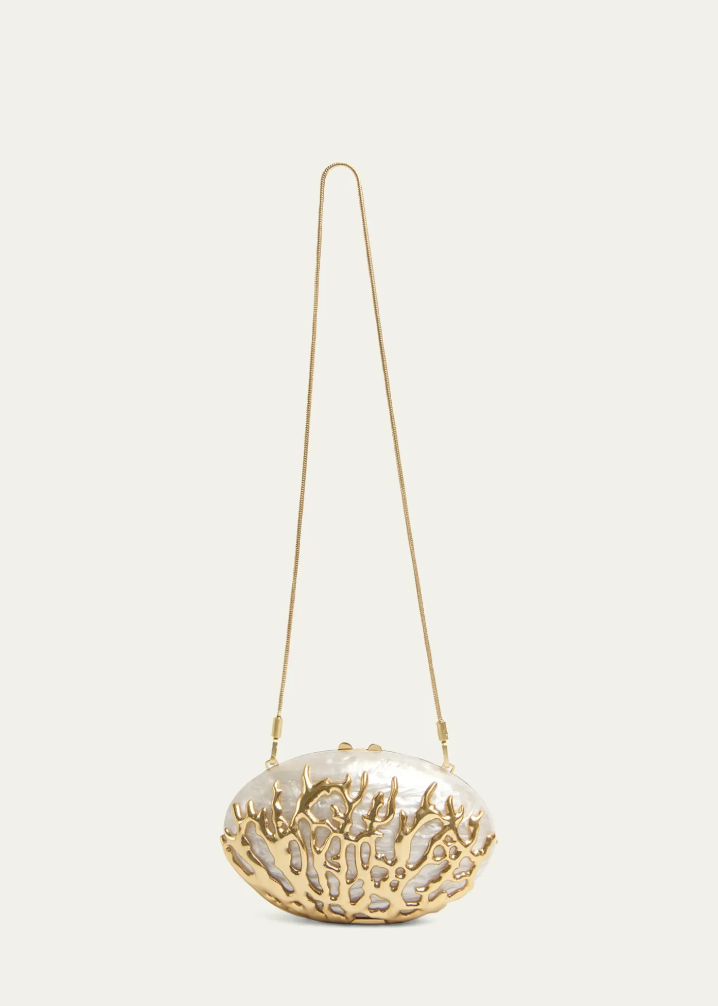 SIMKHAIDylan Coral Acrylic Minaudiere Clutch Bag
