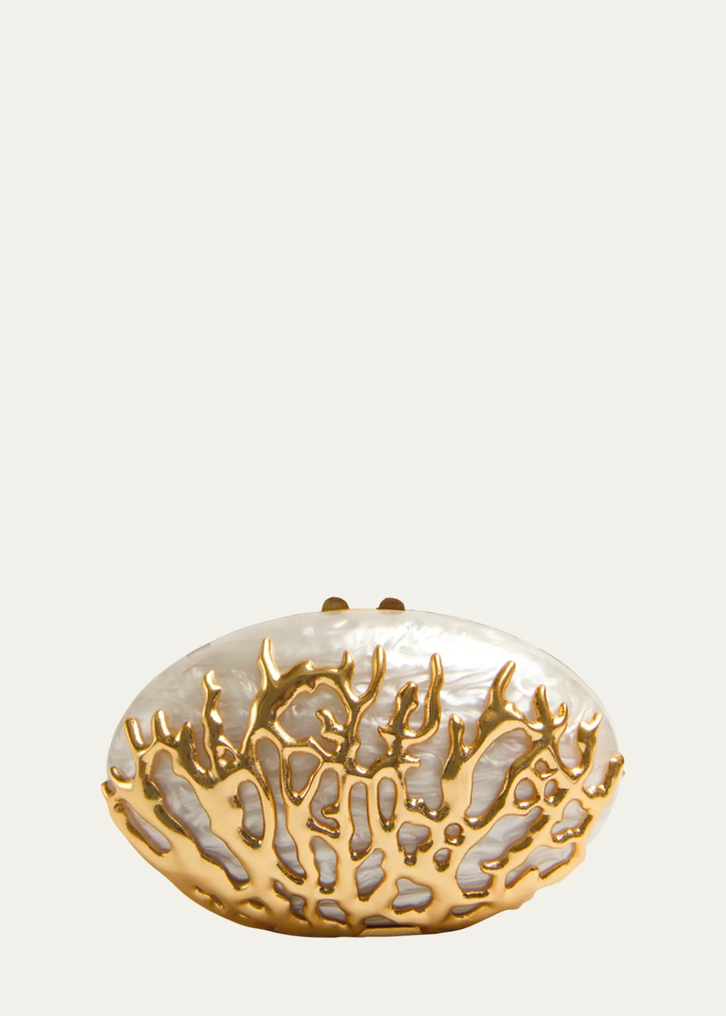 SIMKHAIDylan Coral Acrylic Minaudiere Clutch Bag
