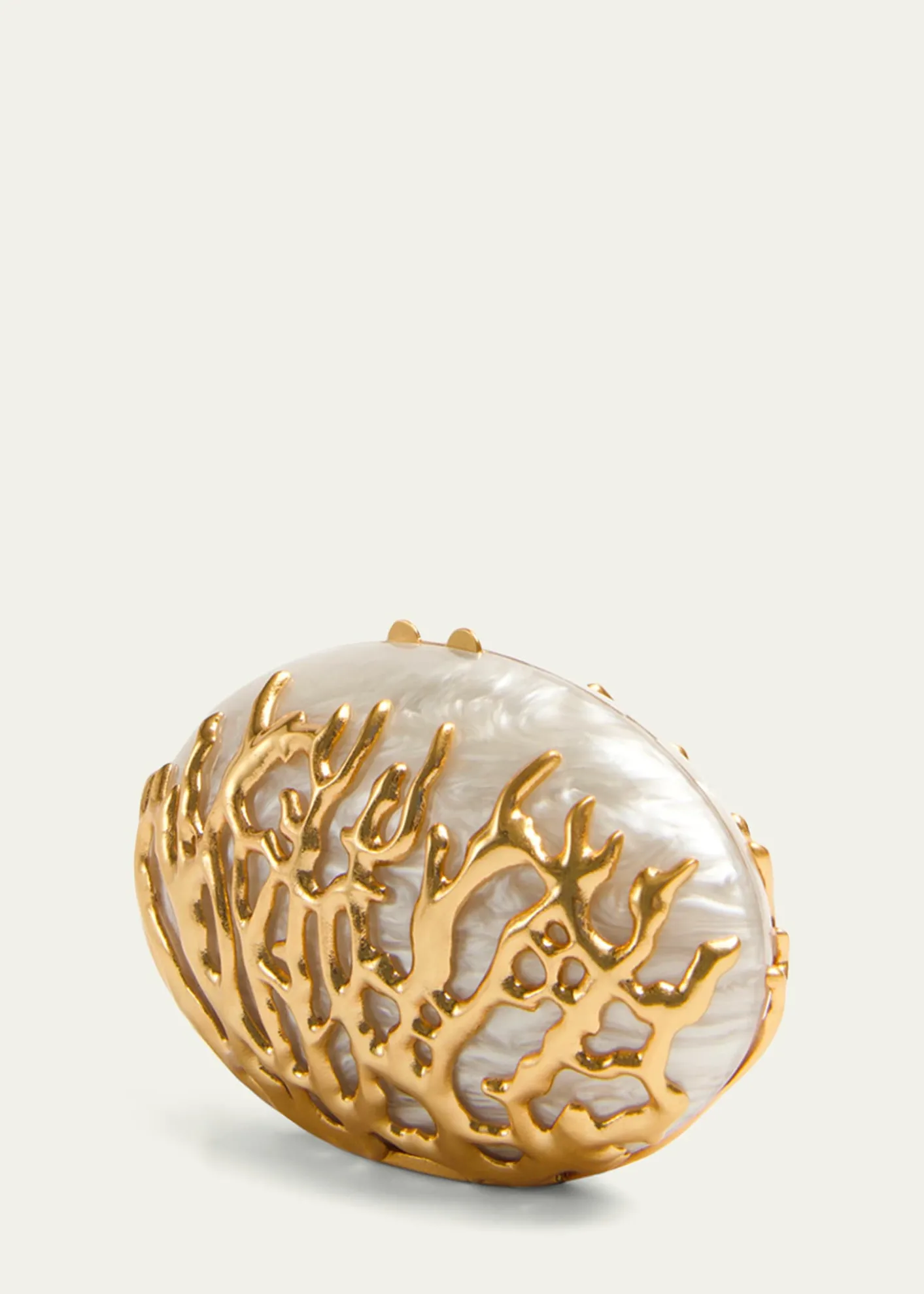 SIMKHAIDylan Coral Acrylic Minaudiere Clutch Bag
