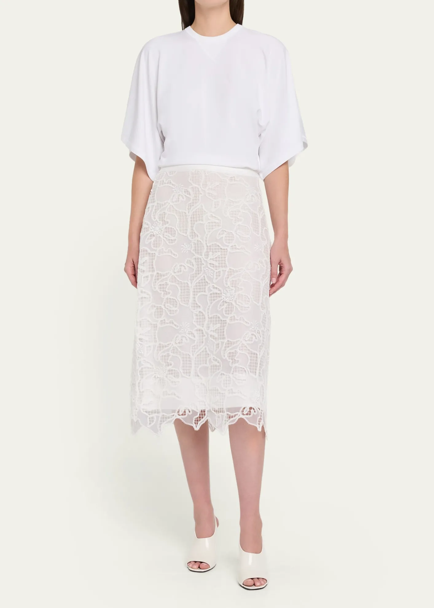 SIMKHAIElissa Embroidered Column Skirt